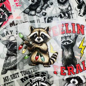 <span class=keywords><strong>Pegatinas</strong></span> de Transferencia Térmica DTF Personalizadas con Diseño de Mapache Travieso y Satírico, Listas <span class=keywords><strong>para</strong></span> Imprimir en <span class=keywords><strong>Ropa</strong></span> - Product Image 6