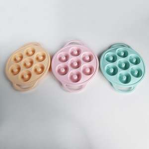 Moule à donuts en silicone 7 cavités, résistant à la chaleur, compatible four, outil de pâtisserie - Product Image 1