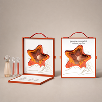 Boîte cadeau cosmétique de style chinois haut de gamme avec poignée, emballage en papier découpé 3D à fermeture magnétique pour le maquillage