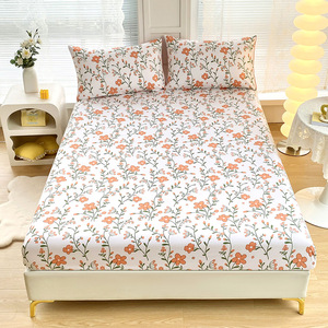 Thoáng khí nhăn bán buôn sợi nhỏ vải satin bedsheets được trang bị Khăn trải giường - Product Image 5