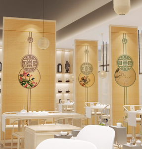 Tenda di bambù tapparella nuovo stile cinese ufficio salone di bellezza tenda divisoria, tenda di porta in stile Zen - Product Image 4