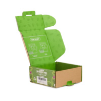 Caja de Embalaje de Cartón Corrugado Kraft Verde Ecológica Personalizada, Caja con Barniz Mate Marrón para Uso Industrial de Protección Ambiental