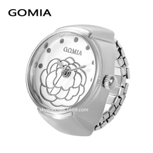 Reloj <span class=keywords><strong>de</strong></span> Anillo <span class=keywords><strong>de</strong></span> Lujo Unisex GOMIA, Ajustable, <span class=keywords><strong>de</strong></span> Acero Inoxidable, con Cristal <span class=keywords><strong>de</strong></span> Zafiro, Esfera Dorada/Plateada/Oro Rosa, Energía Solar, Moderno - Product Image 6
