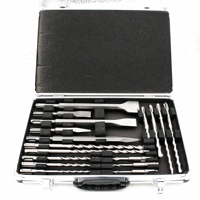 Pour accessoires professionnels : Ensemble de 11 forets et burins SDS-Plus mixtes pour marteau perforateur, mandrin SDS (pour le perçage du béton et de la maçonnerie)