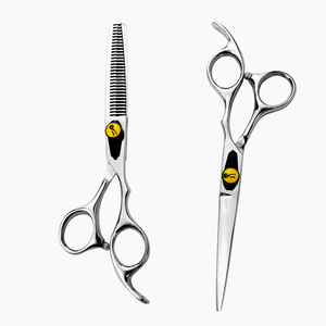 Juego de tijeras para el cabello, tijeras de corte de pelo de salón de moda, tijeras de peluquero de acero inoxidable, tijeras de pelo de dientes de corte plano para estilista - Product Image 4