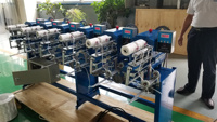 Bobinadora semiautomática de bobinas de hilo, empacadora de PP con Motor para hilo de rafia de plástico, bobina de cuerda, máquina de bobinado