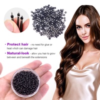 Kit d'extensions capillaires en silicone noir cuivré 3MM sans dommages pour salon professionnel - Vente en gros
