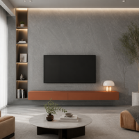 Dalle en pierre frittée gris foncé moderne Pupess 1600x3200mm, aspect marbre gris industriel, dalle en porcelaine pour la décoration intérieure moderne