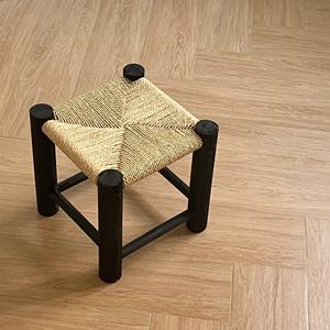 Repose-pieds ottoman moderne et portable en corde de papier et <span class=keywords><strong>bois</strong></span> DISHI pour chambre, hôpital, hôtel, entrepôt, parc, salon - Product Image 3