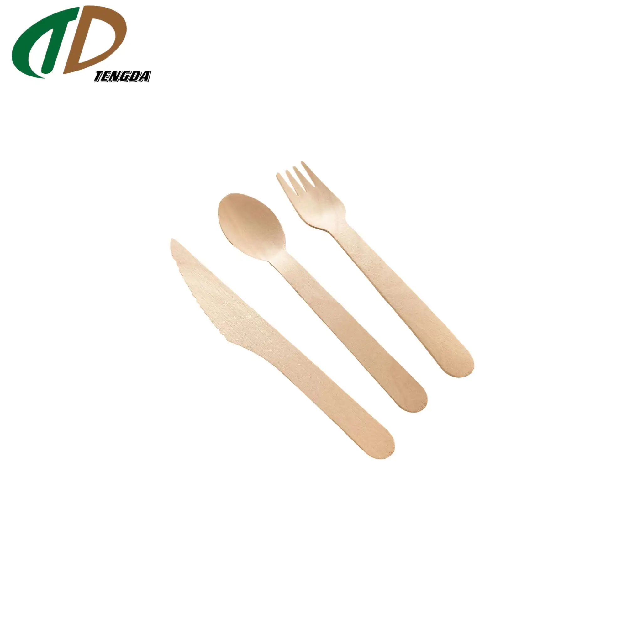 Wooden Forks Knives Spoons Biodegradable For Camping Hotel Kid Edible