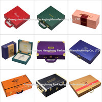 Boîtes cadeaux personnalisées de luxe en cuir PU pour cosmétiques, coffres de rangement de beauté, valises de luxe pour parfums, emballages de parfums, valises