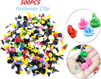 Lot de 500 clips en plastique colorés pour voiture, ensemble de fixation et de clips pour pare-chocs automobile, rivets et boucles