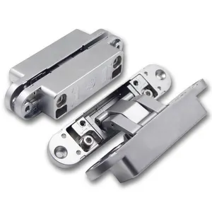 3D Adjustable Concealed Door Hinge With Zinc Alloy 60kg Heavy Duty 180 Degree Fixing Installation Hidden Door Hinge