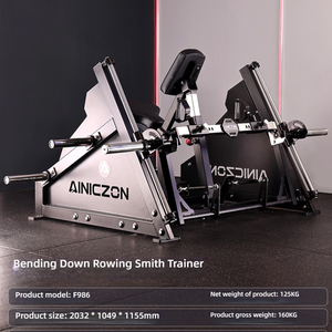 Machine <span class=keywords><strong>Smith</strong></span> commerciale en acier avec support pour exercices à genoux et à dos inclinés, équipement de fitness pour la musculation des pectoraux, du dos et du tronc - Product Image 1
