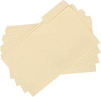 Carpetas de archivos Manilla al por mayor, tamaño legal, 9-1/2 "X 14", Classic Manila, 1/3-Pestañas de corte en izquierda, derecha, posiciones centrales,