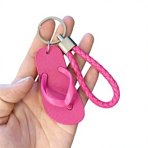Porte-clés Mini Tongs Mignonnes en PVC, Breloque de Sac en Forme de <span class=keywords><strong>Pantoufle</strong></span> – Vente en Gros - Product Image 1