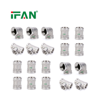 Raccords filetés IFAN en acier inoxydable chromé haute résistance 1/2'' pour plomberie