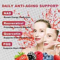 Compléments NAD+ en gros 1000mg Boisson liquide aux baies Vitamine B3 en poudre Capsules de nicotinamide riboside Certifié GMP