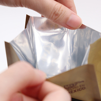 Sacs à soufflets latéraux en papier kraft de qualité alimentaire YSH avec feuille d'aluminium, surface mate et fermeture à lien métallique pour l'emballage de grains de café – Idéal pour les fournisseurs de café