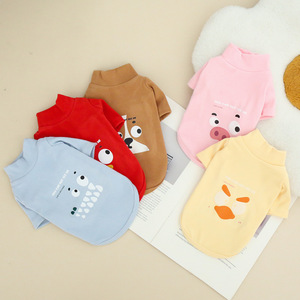 Pet Dog Cartoon <b>Base</b> <b>Layer</b> Shirt Long Sleeve Warm Turtleneck Hoodie For Small Dogs Autumn Winter Clothes - Product Image 3