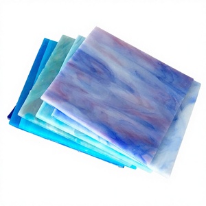 Tấm kính màu Opal Buenoarte 10x10cm, dày 3mm, gạch khảm kính, đồ thủ công tự làm