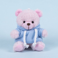 Porte-clés pendentif petit ours mignon de 10 cm, jouet en peluche créatif en PP, modèle petit ours, breloque de sac à dos pour couples