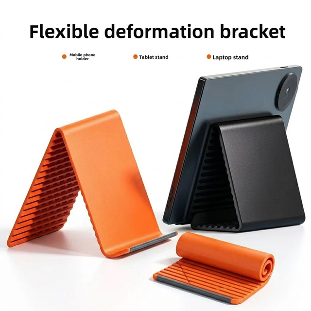Flexible Silicone Phone Stand Foldable Adjustable Holder for Desk Travel