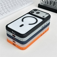 Funda Magnética Transparente de PC de Lujo Premium, Protección a Prueba de Golpes para 13 14 15 16 17 18 Pro Max, Suministro de Fábrica