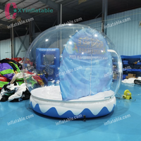 Boule de neige gonflable personnalisée pour la publicité de Noël, tente gonflable en forme de globe de neige pour décorations de Noël festives