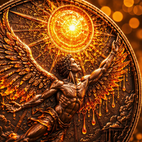 Pièce commémorative Icarus en relief 3D personnalisée, émail vibrant, ailes fusionnées, pièce de défi pour cadeau de luxe et collection