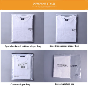 100pcs Transparent PE Zipper <b>Bags</b> Matte EVA Durable <b>Clothing</b> Packaging CPE Self-Sealing Customizable Socks Shoes Horizontal - Product Image 6