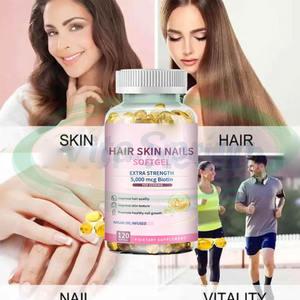 فيتامينات البيوتين والكولاجين من فيتا سبرينج لصحة الشعر والبشرة والأظافر، مكملات غذائية على شكل كبسولات هلامية - Product Image 2