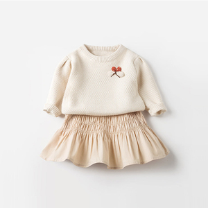 <span class=keywords><strong>Pull</strong></span> à col rond pour enfants, vêtements pour bébés filles, modèle tricoté, chandail pour enfants, vente en gros, - Product Image 2