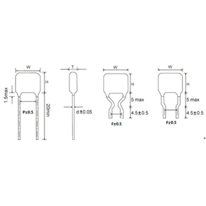 CL21 metallizzato 106 k 250 v condensatore a film di <span class=keywords><strong>poliestere</strong></span> - Product Image 5
