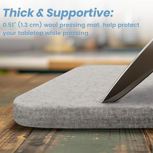 <span class=keywords><strong>Tapis</strong></span> de pressage en laine 13,5 x 17 pouces, <span class=keywords><strong>tapis</strong></span> de repassage portable en feutre pour la couture et le patchwork, épaisseur 1/2 pouce, réflecteur de chaleur - Product Image 4