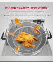 Nouvelle friteuse à pression électrique SURRI 10L pour poulet, 220V/110V, en acier inoxydable, de table, haute productivité, 16L pour restaurant