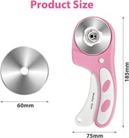 Outil de découpe rotatif pour tissu, lame tranchante de 45 mm, design à roulement, couteau utilitaire DIY, lame à changement rapide OEM, en plastique