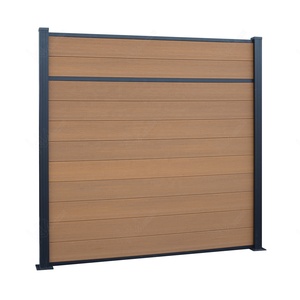 Nouveau Design Vintage & Classique WPC Clôture Composite Personnalisé Extérieur Étanche Grain De Bois Clôture PE Cadre Porte Maison Cour Sécurité - Product Image 5