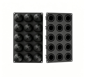 แม่พิมพ์เค้กซิลิโคนแบบไม่ติดกระทะ 15 ช่อง รูปทรงลูกแพร์ เกรดอาหาร ใช้ซ้ำได้ น่ารัก แม่พิมพ์ซิลิโคนแม่เหล็กสำหรับทำช็อกโกแลต ลูกอม และน้ำแข็ง DIY - Product Image 4