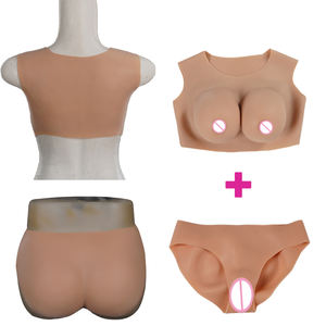 Silicone Full Body Pak Siliconen Borstprothese Travestiet Grote Tieten Nep Tieten Crossdresser <span class=keywords><strong>Vagina</strong></span> Fake Pussy Broek Lift Billen - Product Image 4