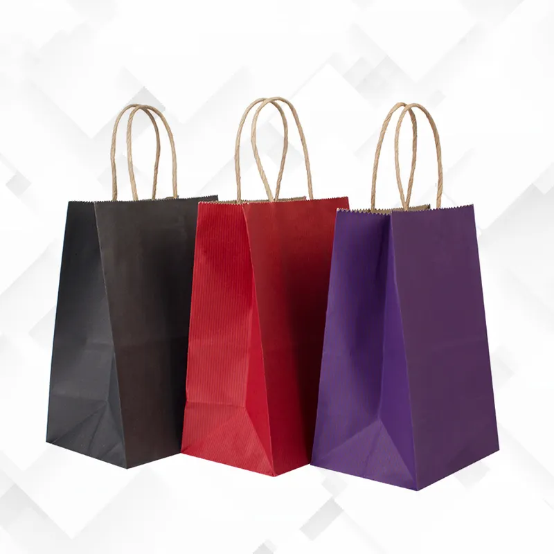 Recyclable Brown Paper Bag Bolsas De Papel Colores Marcas Kraf