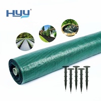 Rouleau de toile tissée 100 % PP verte anti-mauvaises herbes, tissu anti-UV, couverture de sol agricole, tapis de contrôle des adventices