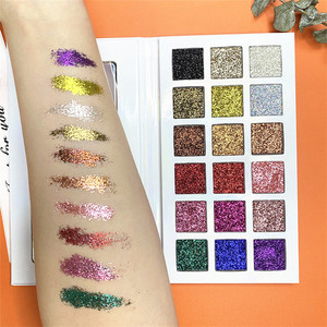 Palette d'ombres à paupières cosmétiques avec logo personnalisé, ombre à paupières colorée mate et pailletée avec finition chatoyante, maquillage de marque privée