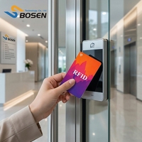 Carte RFID intelligente NFC vierge conforme à la norme ISO, avec impression personnalisée, pour le contrôle d'accès des employés d'usine et la gestion des accès