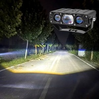 Projecteur LED à 3 lentilles avec double ventilateur haute vitesse, faisceau haut et bas, ligne de coupure, 12V-24V, étanche, antichoc, large couverture
