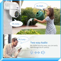 Hseeu 3Mp WiFi Security Camera System Outdoor Eseecloud App PTZ Speed Dome Home Wireless Camera