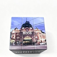Beckon OEM Custom Magic Cube 5.7cm 7cm Cetak UV MOQ Rendah Pengiriman Cepat untuk Hadiah Perusahaan Barang Promosi