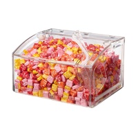 Conteneur de présentation transparent en plastique pour noix et produits épicés, boîte à bonbons écologique, distributeur de grains de café, bac à aliments en vrac pour magasin