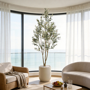 <span class=keywords><strong>Arbre</strong></span> d'olivier artificiel de 7 pieds dans un <span class=keywords><strong>pot</strong></span> <span class=keywords><strong>en</strong></span> plastique noir, décoration, plantes artificielles <span class=keywords><strong>en</strong></span> plastique avec un toucher naturel pour une utilisation à la maison et <span class=keywords><strong>en</strong></span> extérieur - Product Image 1