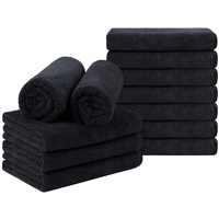 Serviettes de salon en coton absorbant, résistantes à l'eau de Javel et aux colorants, pour la gym, le bain et le spa